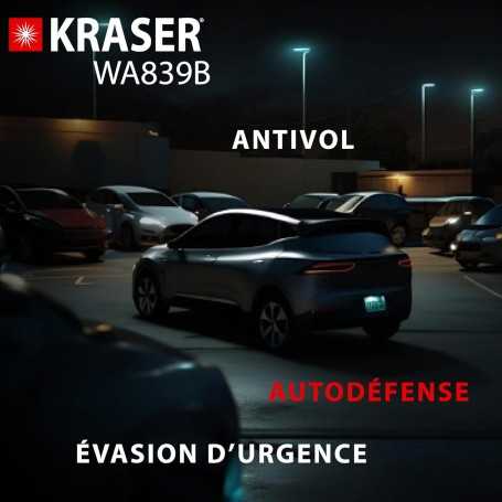 KRASER WA839Y – Canne Antivol Voiture Renforcée