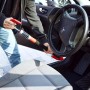 Relaxdays Car Steering Wheel Lock — Adjustable Steel Anti-Theft Bar with 5-Digit Code • Car, Camper, Van • Black/Red