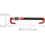 Relaxdays Car Steering Wheel Lock — Adjustable Steel Anti-Theft Bar with 5-Digit Code • Car, Camper, Van • Black/Red