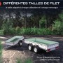 TRIBURG 2×3 m Trailer Safety Net – Corner Markers & Tension Elastic for Secure Load Fastening