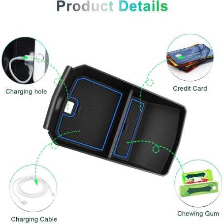 Center Console Organizer Compatible with Renault Austral / Espace 6 / Rafale (2023–2027)