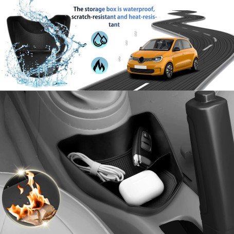 Organiseur de Console Centrale SHAOHAO pour Renault Twingo 3 (2014–2024)