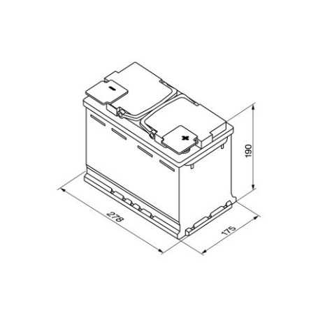 BOSCH S5 A08 Battery – 12V 70Ah 760A – AGM – Ref. 0 092 S5A 080 – Type L3 B00