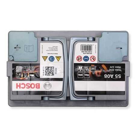 BOSCH S5 A08 Battery – 12V 70Ah 760A – AGM – Ref. 0 092 S5A 080 – Type L3 B00