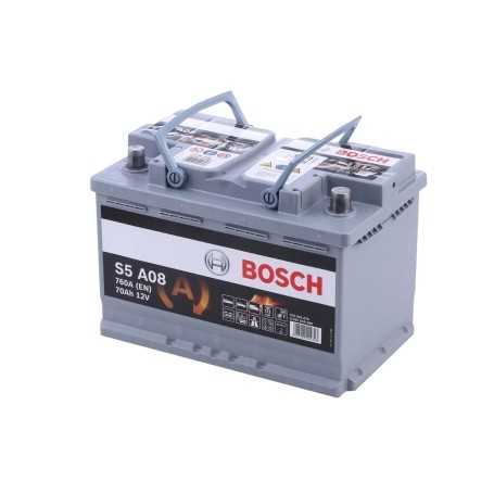 BOSCH S5 A08 Battery – 12V 70Ah 760A – AGM – Ref. 0 092 S5A 080 – Type L3 B00