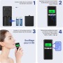 Hoonyer Éthylotest Électronique – Alcootest Haute Précision avec Écran LCD Numérique Bleu