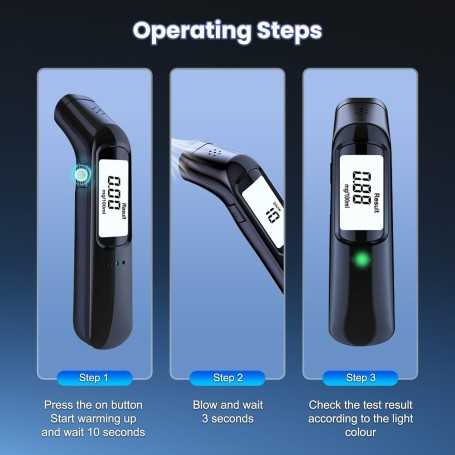 IFacaMei Éthylotest Électronique Portable et Rechargeable