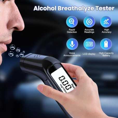 IFacaMei Éthylotest Électronique Portable et Rechargeable