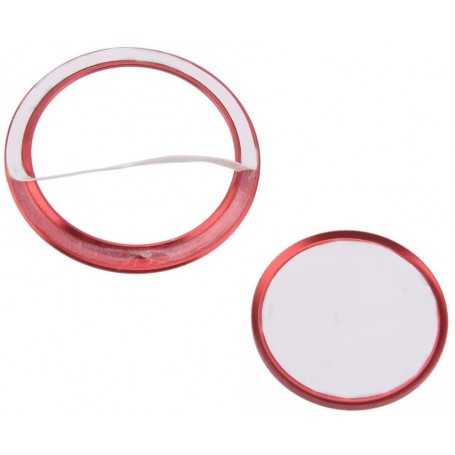 Garniture d'anneau de Couvercle de Bouton-Poussoir d'arrêt de démarrage de Moteur en Aluminium Rouge pour VW Golf 7 MK7 Jetta