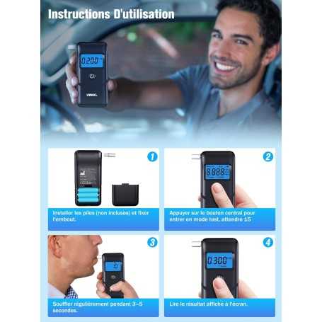 UWAKL Éthylotest Électronique Professionnel