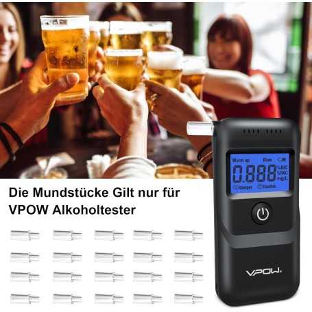 VPOW – Lot de 20 Embouts Buccaux pour Éthylotest