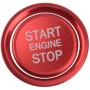 Garniture d'anneau de Couvercle de Bouton-Poussoir d'arrêt de démarrage de Moteur en Aluminium Rouge pour VW Golf 7 MK7 Jetta
