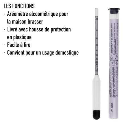 Thermometer World Alcohol Meter 0–100 %