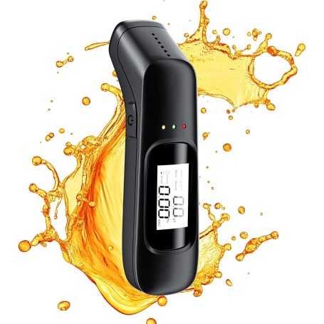 ENRIPRT Éthylotest Électronique – Alcootest Numérique Professionnel avec Écran LCD, Batterie Rechargeable USB