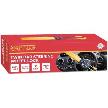 Canne Antivol Haute Visibilité GADLANE – Barre Bloque Volant en Acier Renforcé pour Voiture