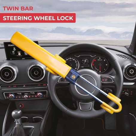 GADLANE High-Visibility Steering Wheel Lock – Heavy-Duty Anti-Theft Bar for Cars, Vans