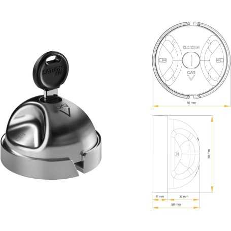 DAKEN Saturn Evo Double – Lot de 2 Serrures Antivol en Acier Inoxydable pour Véhicules Utilitaires