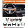Tevlaphee Car Steering Wheel Lock – Heavy-Duty Anti-Theft Device with Emergency Safety Hammer (Black)