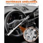 Tevlaphee Car Steering Wheel Lock – Heavy-Duty Anti-Theft Device with Emergency Safety Hammer (Black)