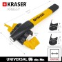 KRASER KR855Y Car Steering Wheel Lock – High Visibility, Quick Keyless Locking, Universal Anti-Theft Device (Yellow)