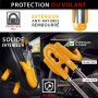 KRASER KR842Y – High-Security Double-Bar Car Steering Wheel Lock with Anti-Scratch Hooks, Universal Anti-Theft Device