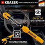 KRASER KR842Y – High-Security Double-Bar Car Steering Wheel Lock with Anti-Scratch Hooks, Universal Anti-Theft Device