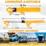 Tevlaphee Antivol Voiture, Ajustable, avec 3 Clés Universelles