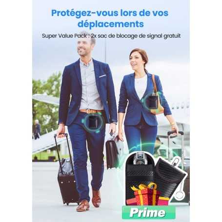 Boîte Anti-RFID pour Clé de Voiture avec 2 Étuis Supplémentaires