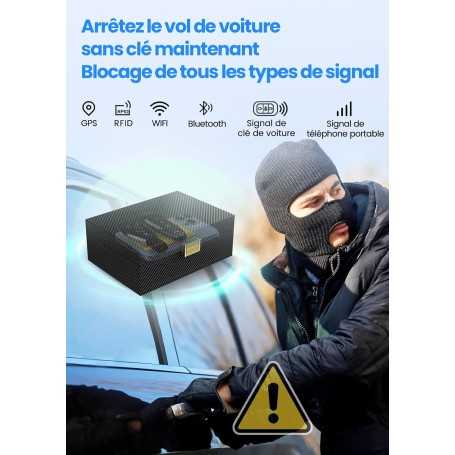 Boîte Anti-RFID pour Clé de Voiture avec 2 Étuis Supplémentaires