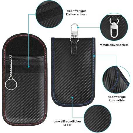 Anti-RFID Box with 2 Faraday Pouches – Keyless Go Protection Case