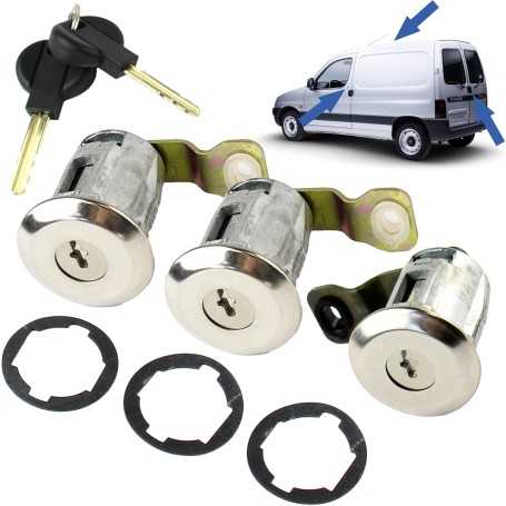 Kit 3 Serrures de Porte Compatibles Citroën Berlingo 1 & Peugeot Partner