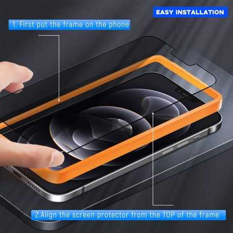 Verre trempé Protection écran de confidentialité et Caméra Arrière Protecteur pour iPhone 12 Pro Max 6,7