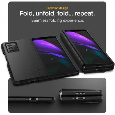 Spigen Tough Armor Case Compatible with Samsung Galaxy Z Fold 2 - Black