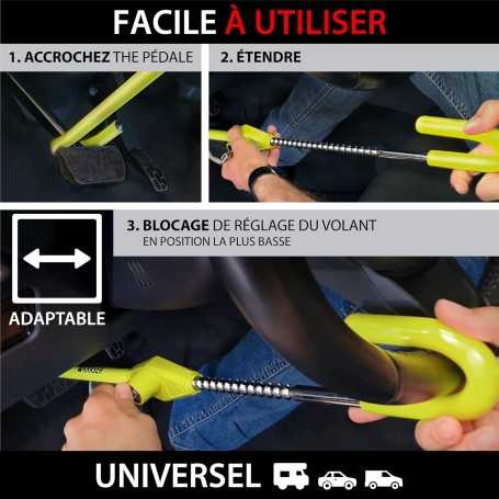 KRASER KR835 Steering Wheel & Pedal Lock