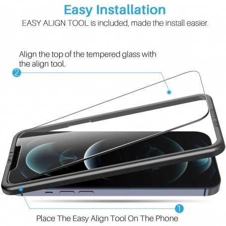 Protection écran - Caméra Arrière Protecteur - Double Protection - Verre Trempé Compatible avec iPhone 12 Pro