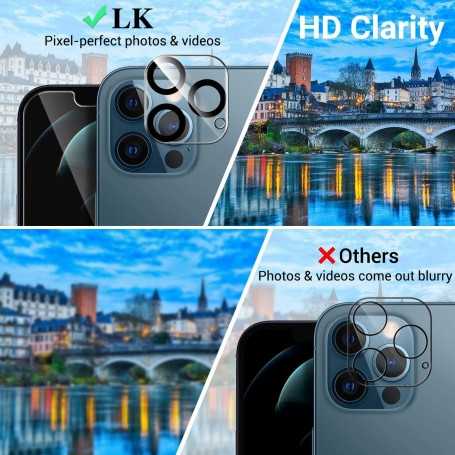 Screen Protector - Rear Camera Protector - Double Protection - Tempered Glass Compatible with iPhone 12 Pro