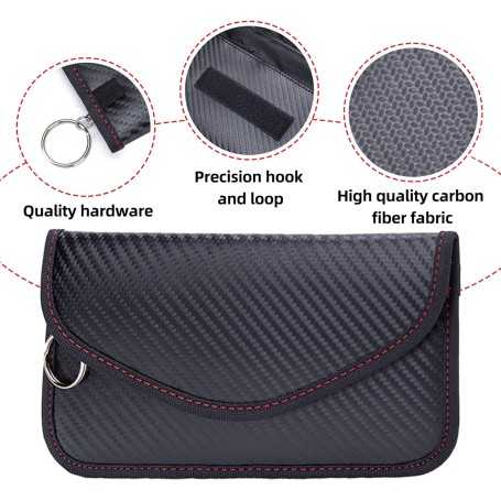 NEUSID – Set of 2 Carbon Fiber Faraday Pouches | Signal Blocker for Phones & Keyless Car Keys