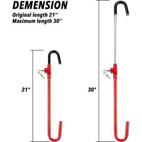 CARTMAN Verrou de Sécurité pour Pédale et Volant – Antivol Réglable 53–76 cm pour Voiture