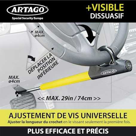 ARTAGO 871 Antivol Haut de Gamme pour Voiture