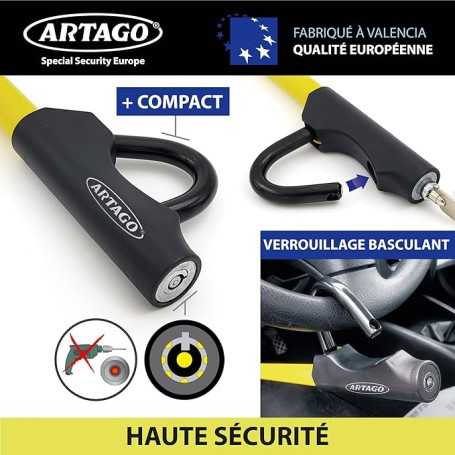 ARTAGO 871 Antivol Haut de Gamme pour Voiture