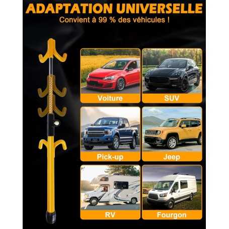 Tevlaphee Antivol de Volant à 4 Crochets.