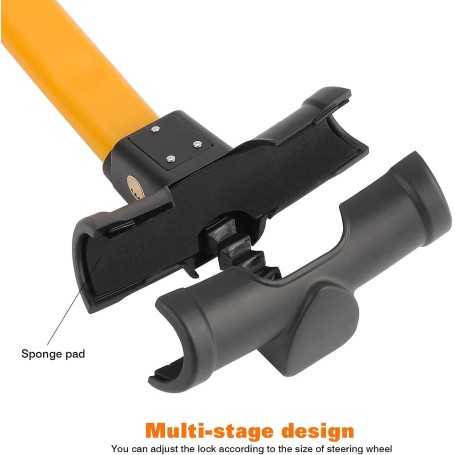 T-Shaped Steering Wheel Lock – Heavy-Duty Universal Anti-Theft Bar with 2 Keys