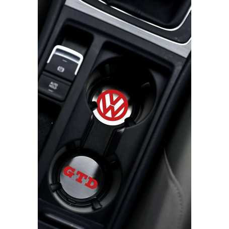 PLAQUES BRILLANTES * VOLKSWAGEN GOLF VII - GOLF MK7 GTD * ACIER INOXYDABLE - ROUGE & GRIS
