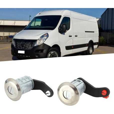 Jeu de Cylindres de Serrure Porte Gauche et Droite avec 2 Clés – Compatible Renault Master 1998-2016