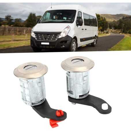Jeu de Cylindres de Serrure Porte Gauche et Droite avec 2 Clés – Compatible Renault Master 1998-2016