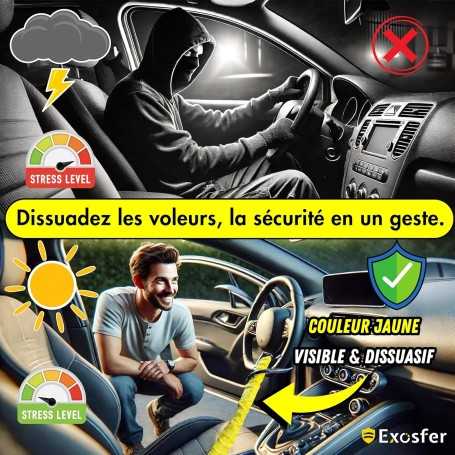 Bloque Volant Exosfer – Antivol de Voiture Sécurité Renforcée