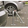 Schellenberg 73115 Parking Barrier – Galvanized Steel Fold-Down Post with Padlock Included