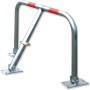 Schellenberg 73115 Parking Barrier – Galvanized Steel Fold-Down Post with Padlock Included