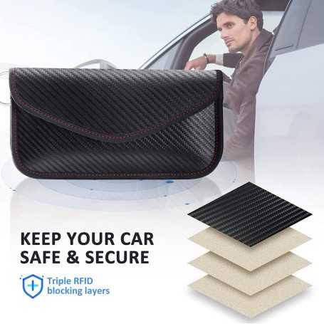 Samfolk XL Étui Anti-RFID pour Clé Voiture & Téléphone