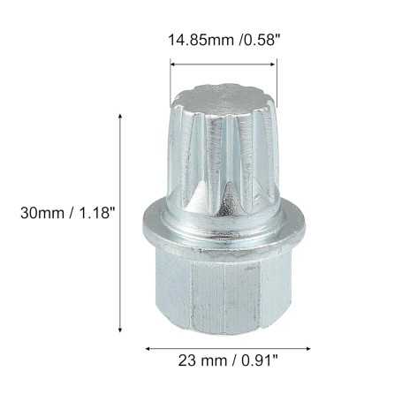 X AUTOHAUX — Wheel Lock Nut for VW & Audi with Removal Key 0/10PT • Durable Rust-Resistant Steel